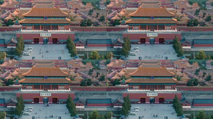 景山公园拍摄北京故宫延时摄影