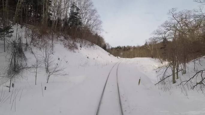 日本北海道列车车尾铁道第一视角