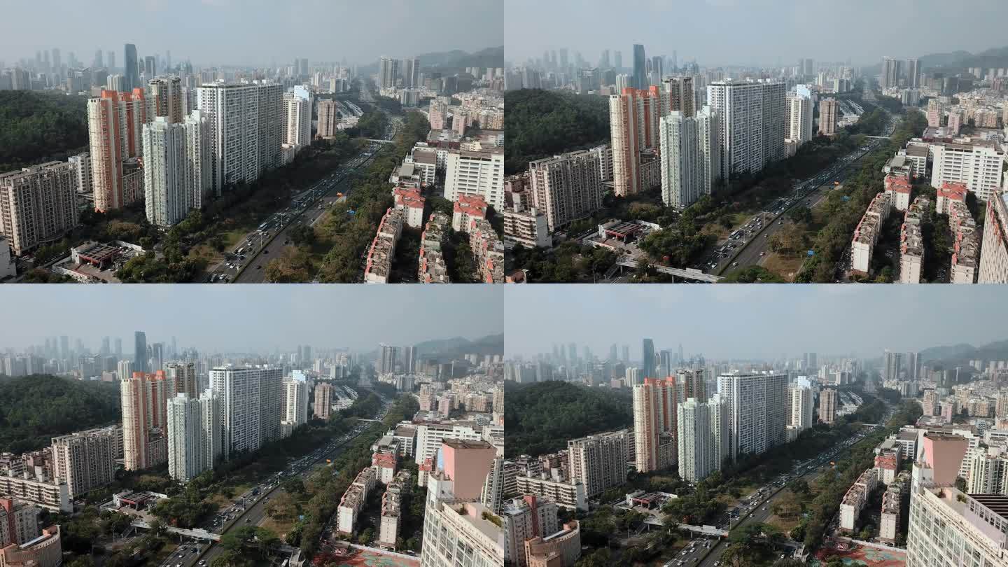 城市改造深圳新洲路街景高楼