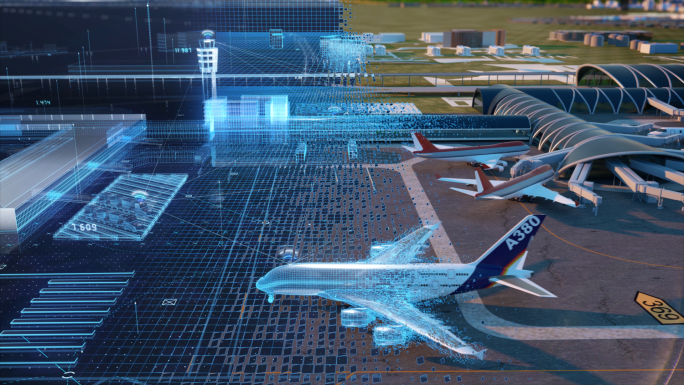 飞机机场科技航空数字航空民航客机飞行起飞