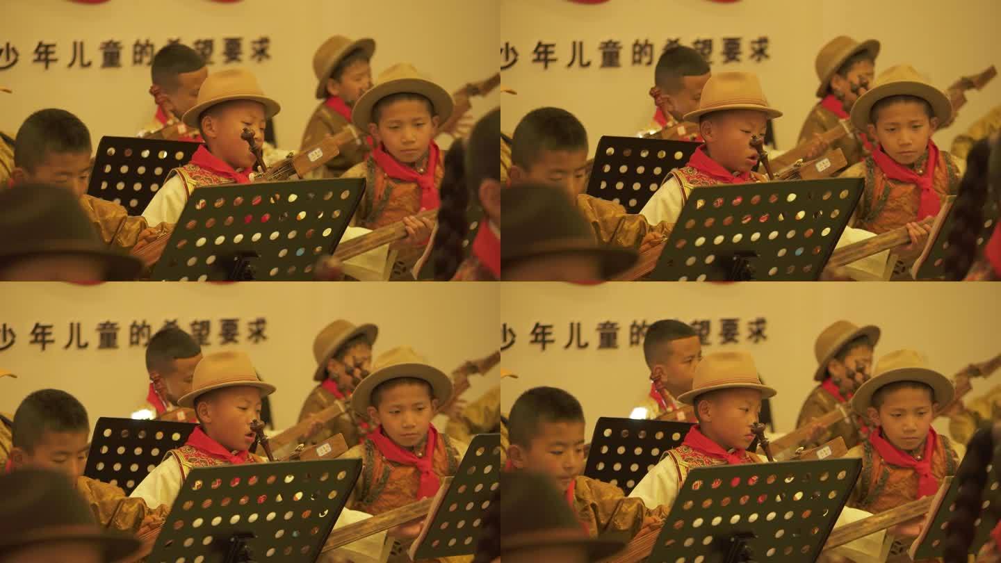 拉萨小学 藏族学生学唱歌 小学生民