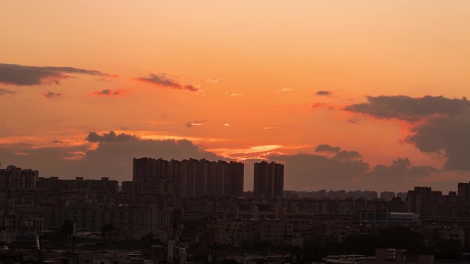 日出日落城市延时4k夕阳唯美实拍宣传片