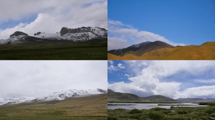 西藏雪山戈壁草原延时