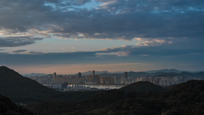 杭州北高峰山顶日出延时