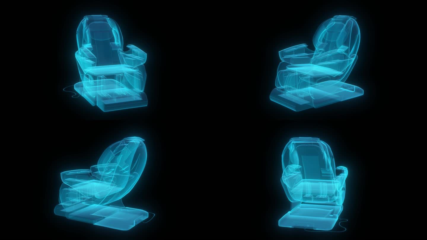 蓝色全息科技按摩椅【带通道】