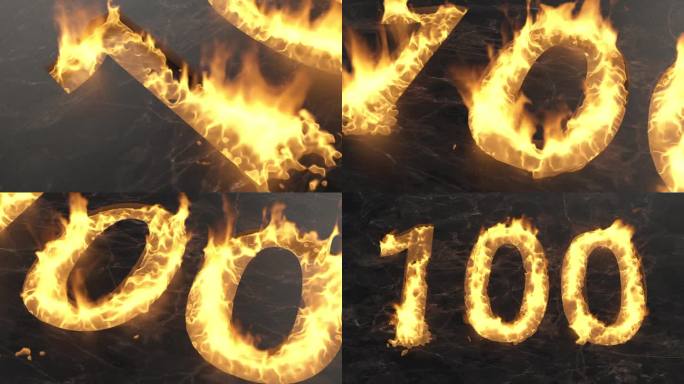 100火焰数字周年