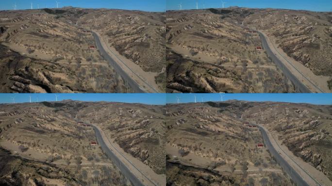 田地冬季山 村庄 田野土地 树树枝 航拍