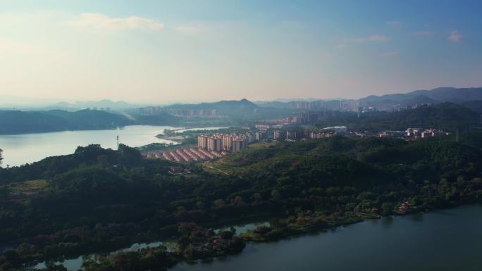 宜居城市 绿色城市 生态建设环境航拍4k