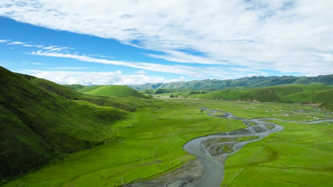 山谷草地平原自然风光