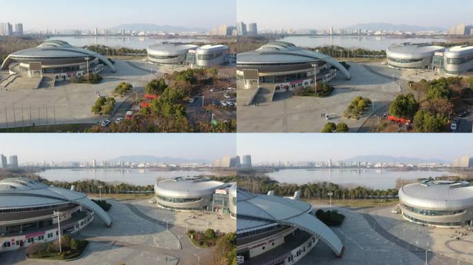 安庆航拍地标宣传片安庆市体育馆