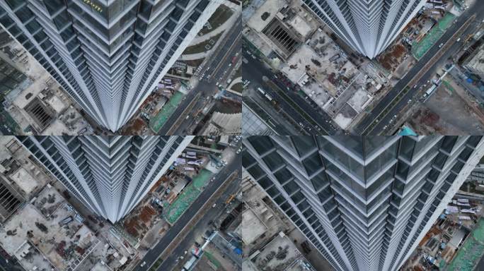 高楼建设航拍