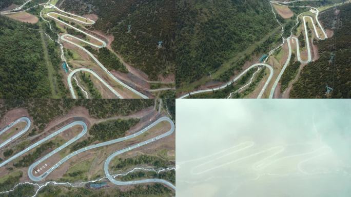 川西318国道天路18湾航拍