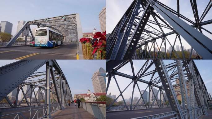 4K上海外白渡桥宣传片人文素材