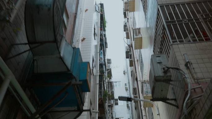市政建设城市改造深圳城中村拥挤的楼房间隙