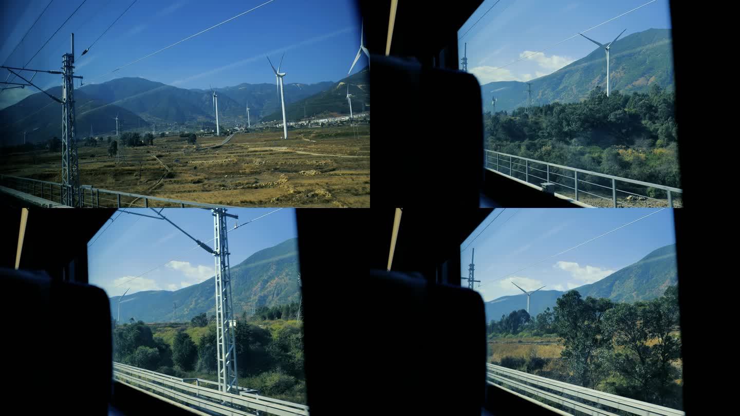 高铁车窗沿途风景4-风力发电机