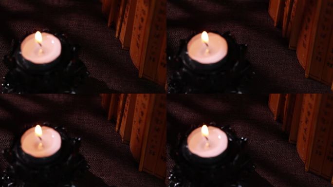 灯火阑珊光影小蜡烛