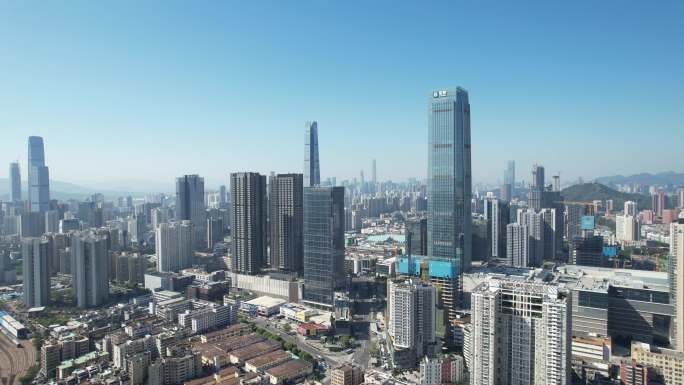 【正版素材】航拍深圳罗湖区全景