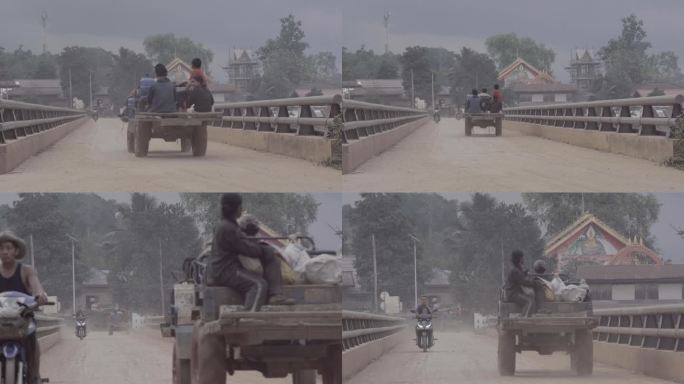 老挝空镜 老挝人 老挝村庄 乡村生活