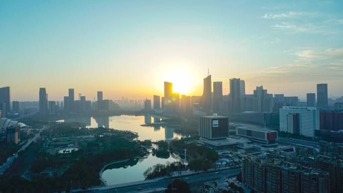 【8K延时合集】合肥日出延时 天鹅湖日出