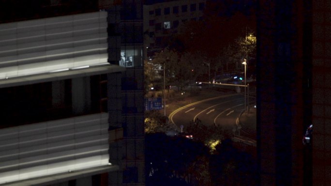 城市空镜 街道航拍 夜景 灯火辉煌