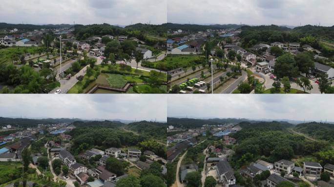 湖南益阳美丽乡村航拍