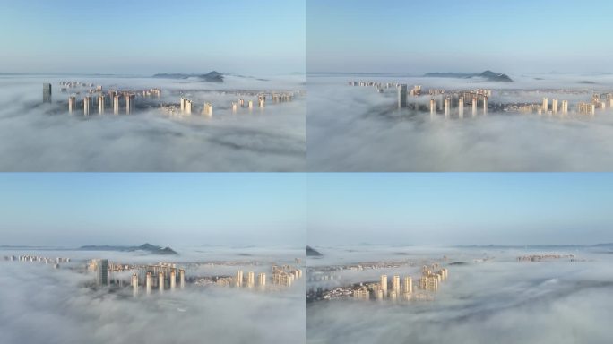 赣州信丰县平流雾航拍