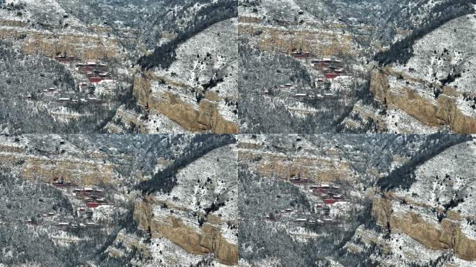 北岳恒山冬季雪景航拍