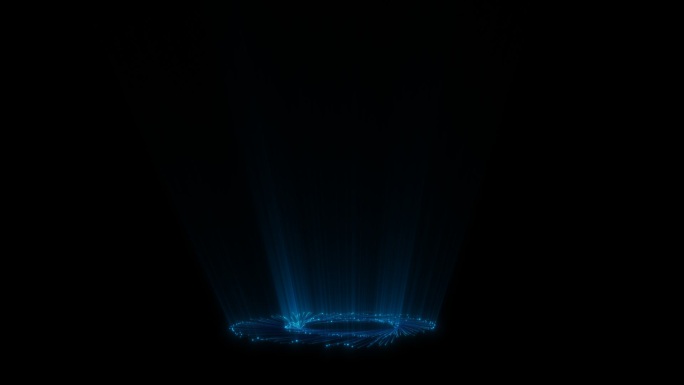 蓝色舞台光芒粒子带通道