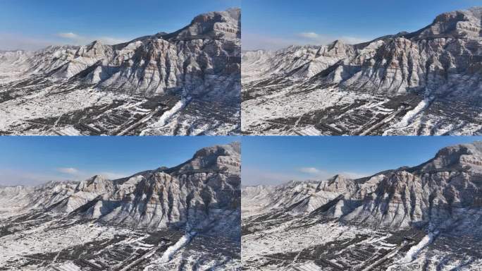 北岳恒山冬季雪景航拍