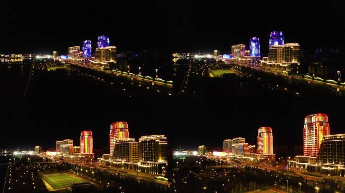 拉萨西藏 西藏拉萨 夜晚灯光灯光亮化工程