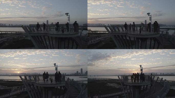 厦门 翔安 下潭尾湿地公园 观鸟台 日落