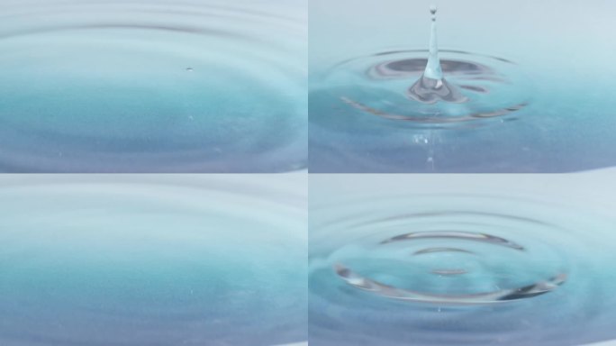 【4K】水滴落下水面波纹
