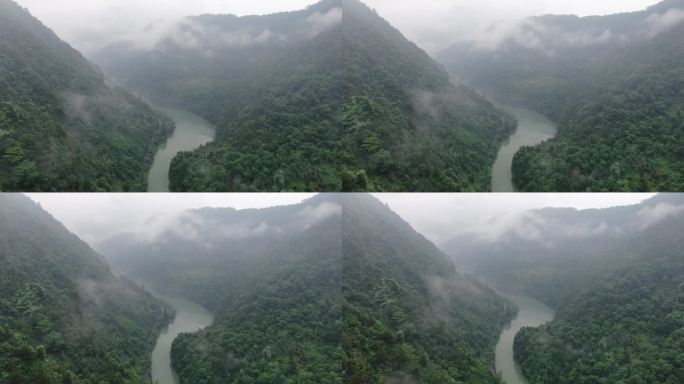 旅游景区湖南城步南山国家森林公园航拍