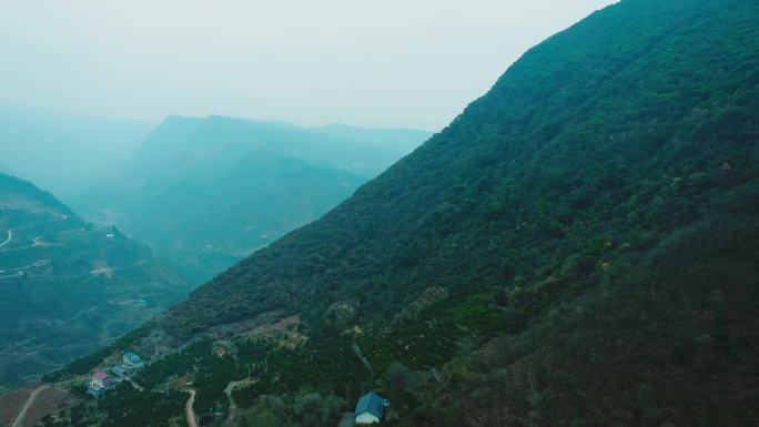 渔峡口清江画廊清江椪柑高山人家峡谷航拍