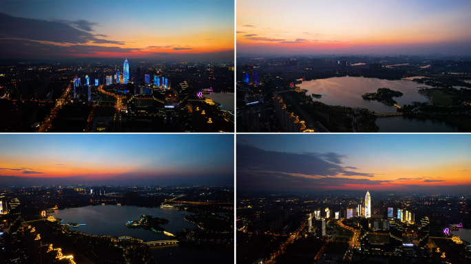 绍兴迪荡湖新城夜景