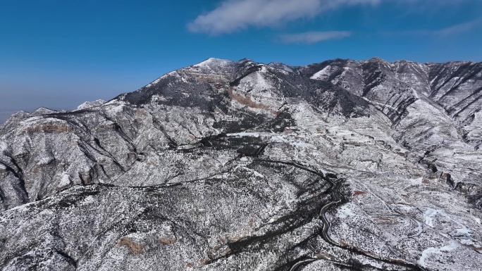 北岳恒山冬季雪景航拍