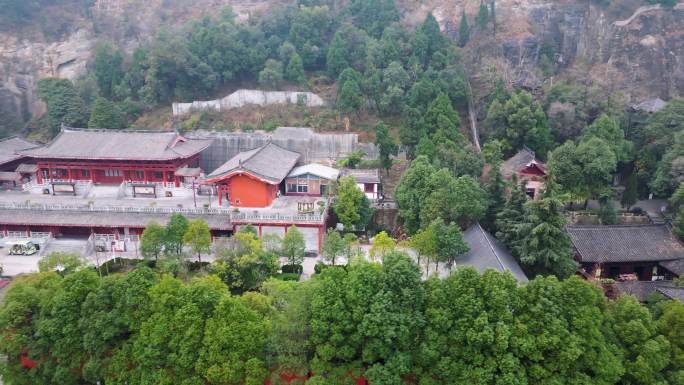 广元皇泽寺景区航拍风景