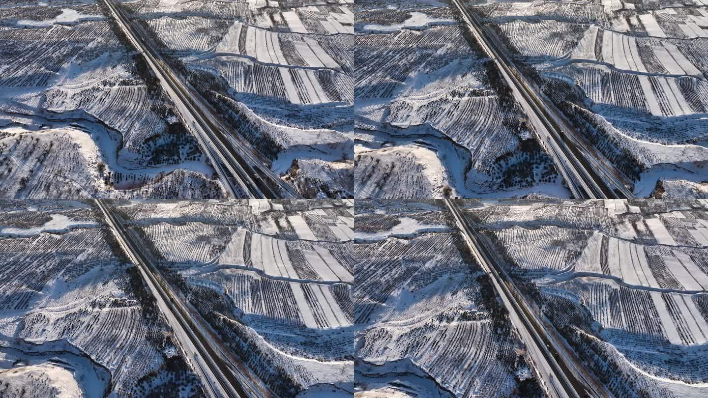 冬季高速公路航拍