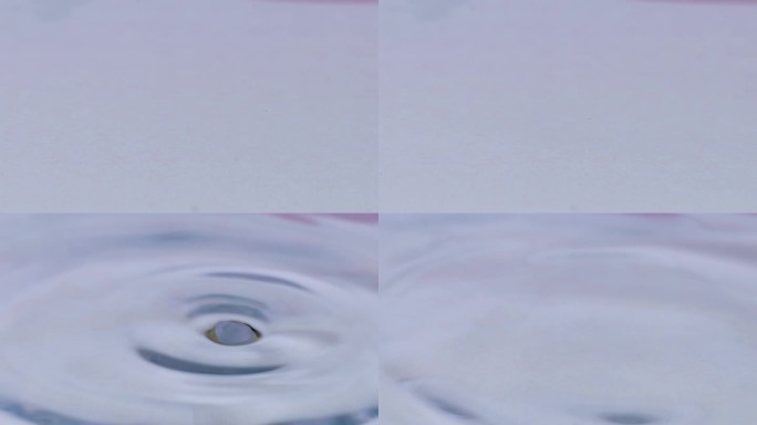 【4K】水滴落下水面波纹