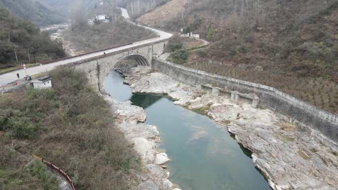 陕西省汉中市秦岭观景台无人机航拍