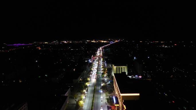 拉萨河滨路 拉萨河 河滨路夜晚 拉萨经济