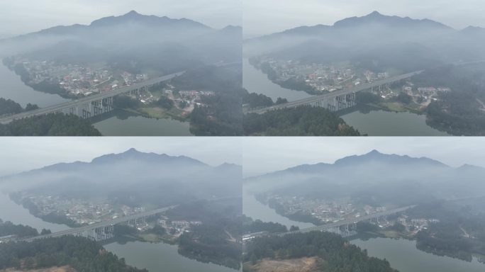 雨后农村最美生态乡村振兴农村自然山水风景