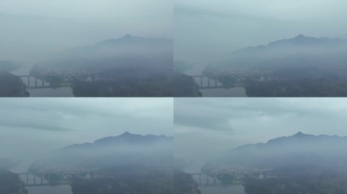 雨后农村最美生态乡村振兴农村自然山水风景