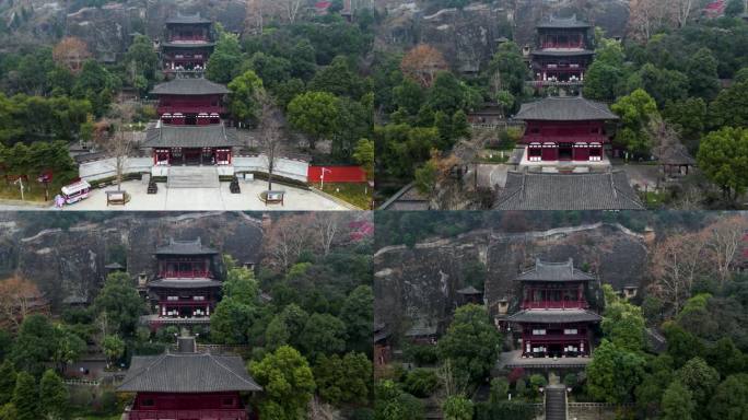 广元皇泽寺景区航拍风景