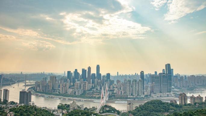 重庆地标城市旅游宣传片延时航拍4k
