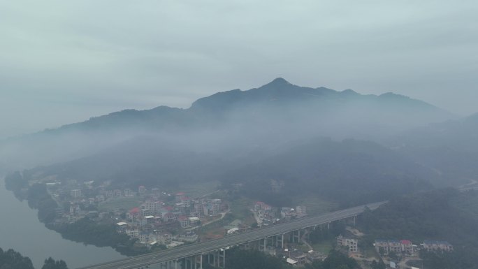 雨后农村最美生态乡村振兴农村自然山水风景