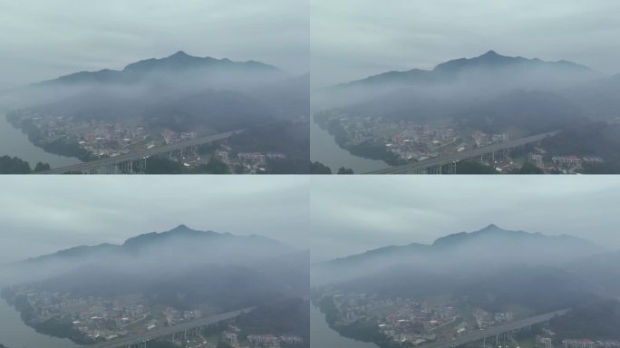 雨后农村最美生态乡村振兴农村自然山水风景