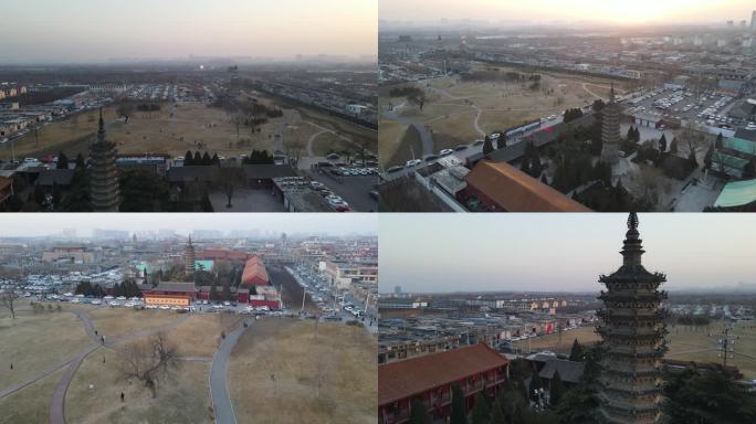 河北石家庄 正定临济寺澄灵塔 4K航拍