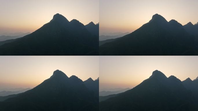 夕阳下位于大瑶山国家级自然保护区的北帝山