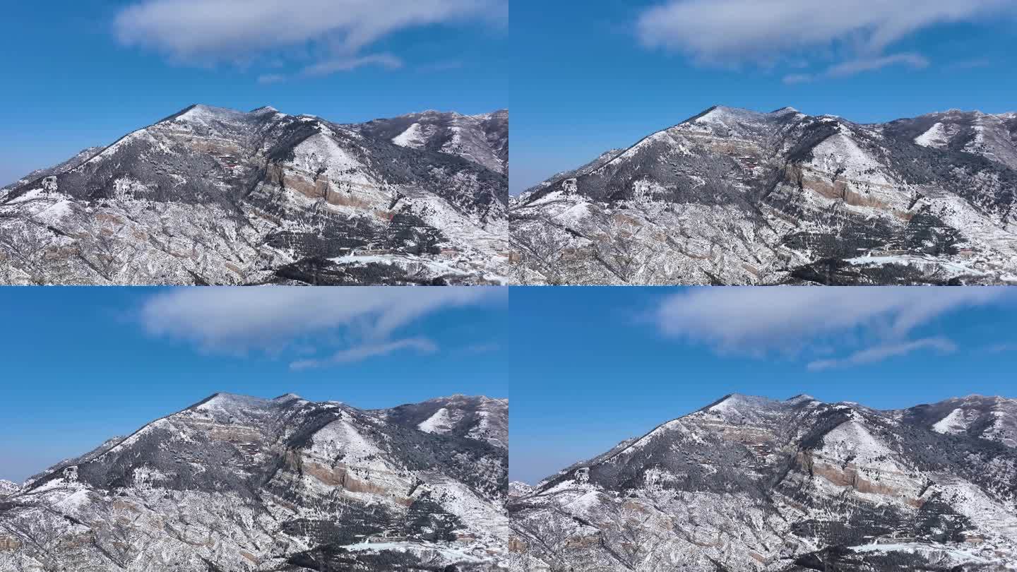 北岳恒山冬季雪景航拍